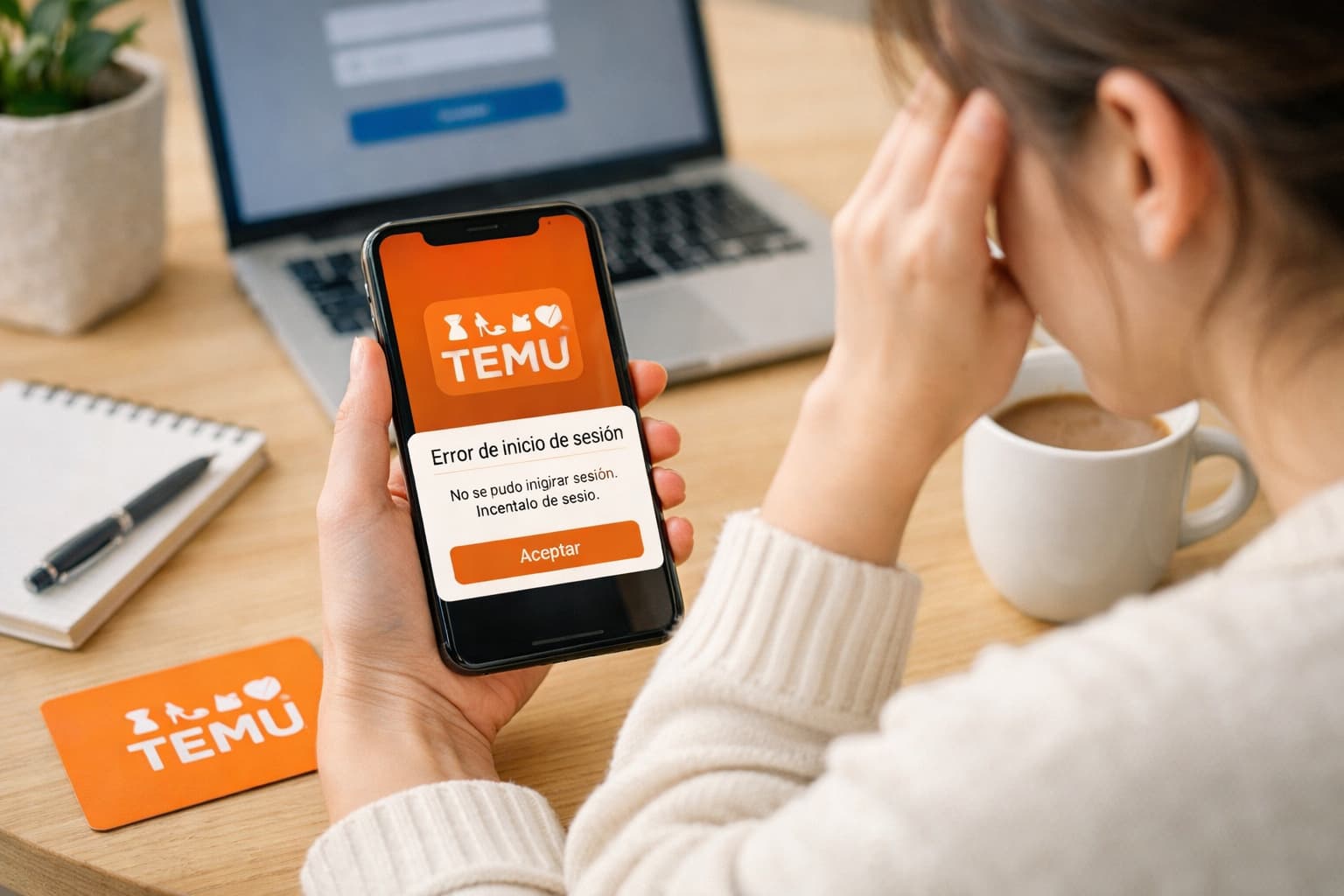 Error de inicio de sesión en Temu: causas y soluciones