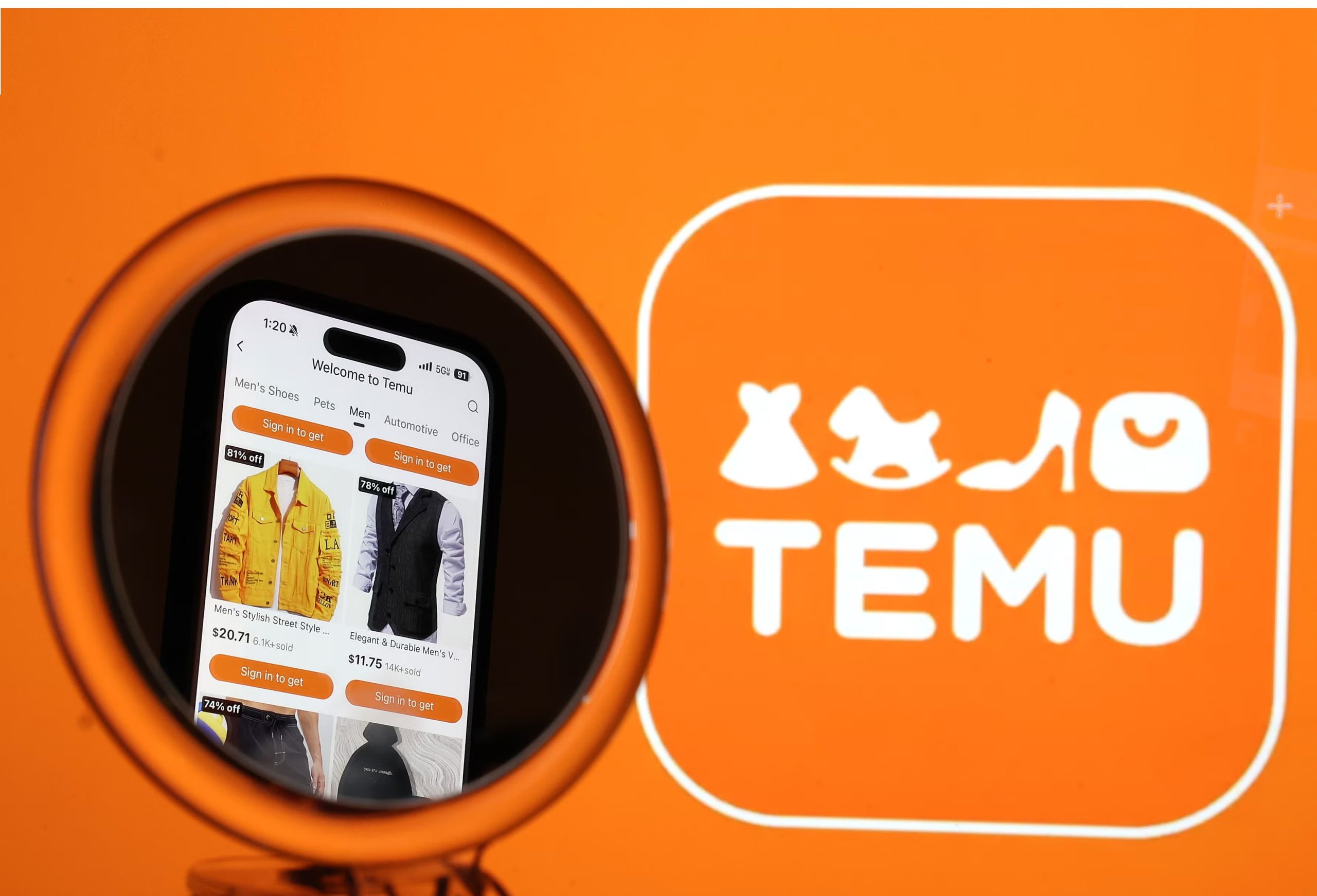 Seguridad y confianza al usar la app de Temu