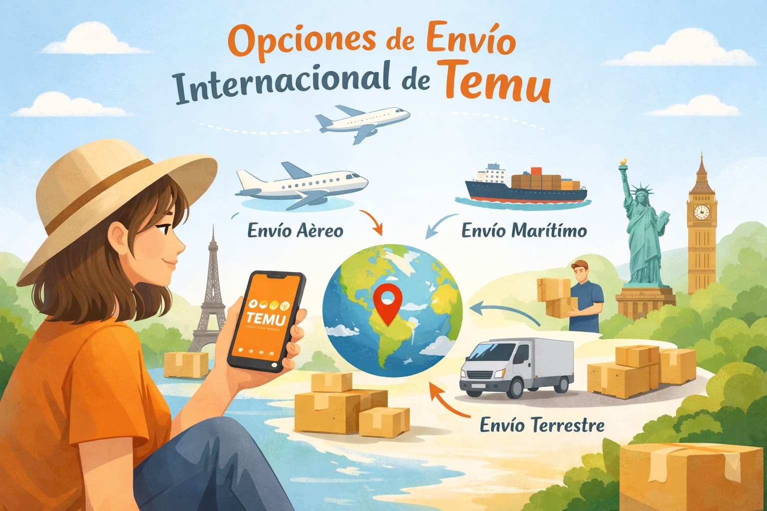 Opciones de envío internacional de Temu y cómo usarlas en la app